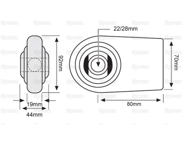 Lower Link Weld On Ball End (Cat. 1/2)