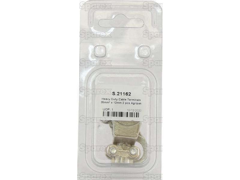 Heavy Duty Cable Terminals 35mm°² x 12mm 2 pcs Agripak