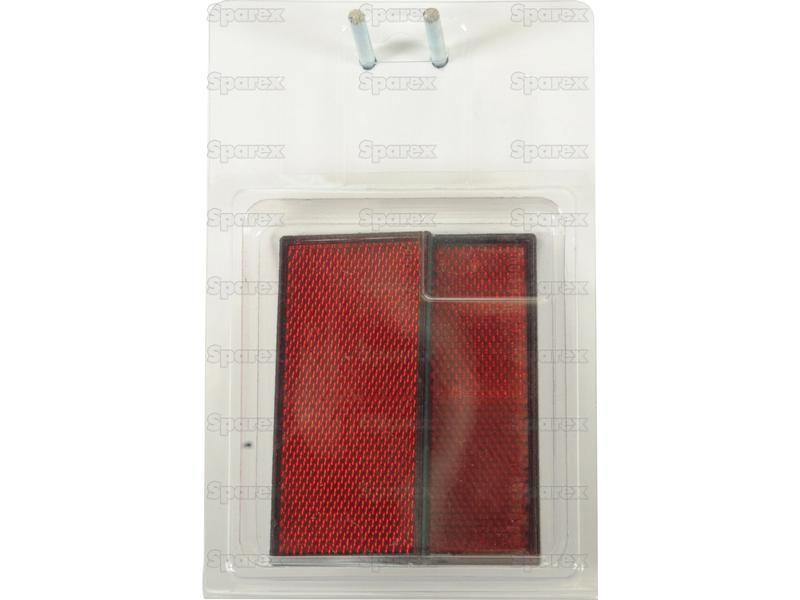 Rectangular Reflector (Self Adhesive) Red 2 pcs. Agripak
