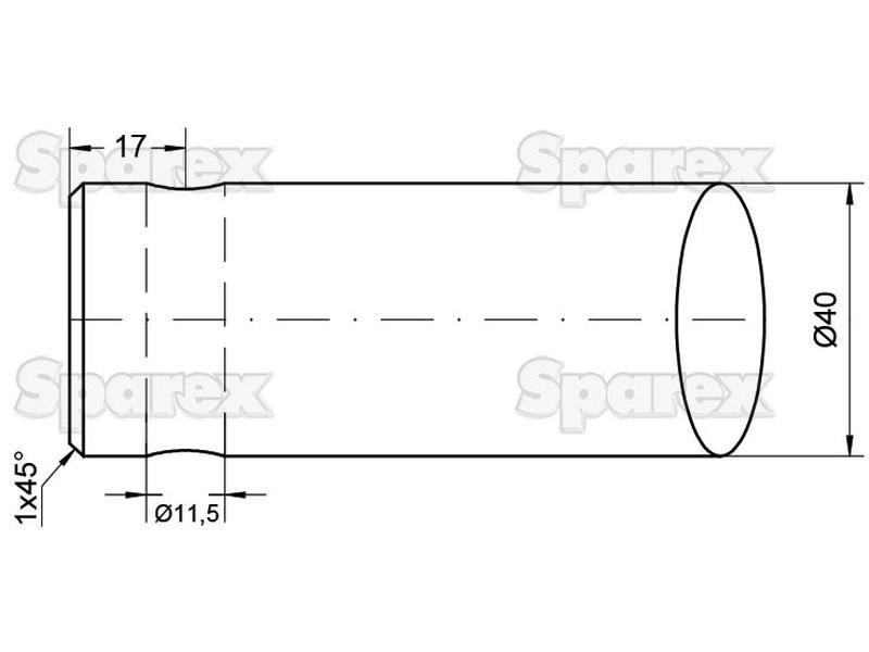Straight Loader Tine | 1200mm for Chilton (5500017)