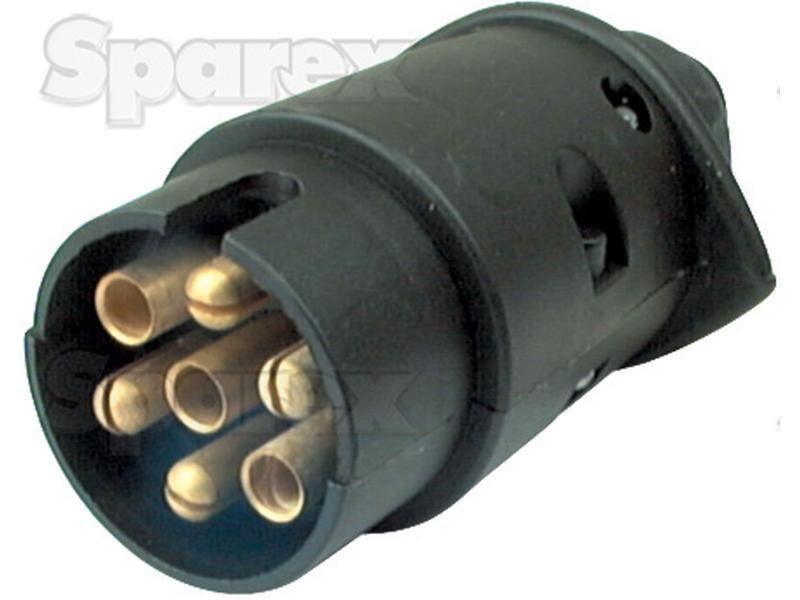 7 Pin Trailer Plug Male with Spade Connectors (Plastic) 12v