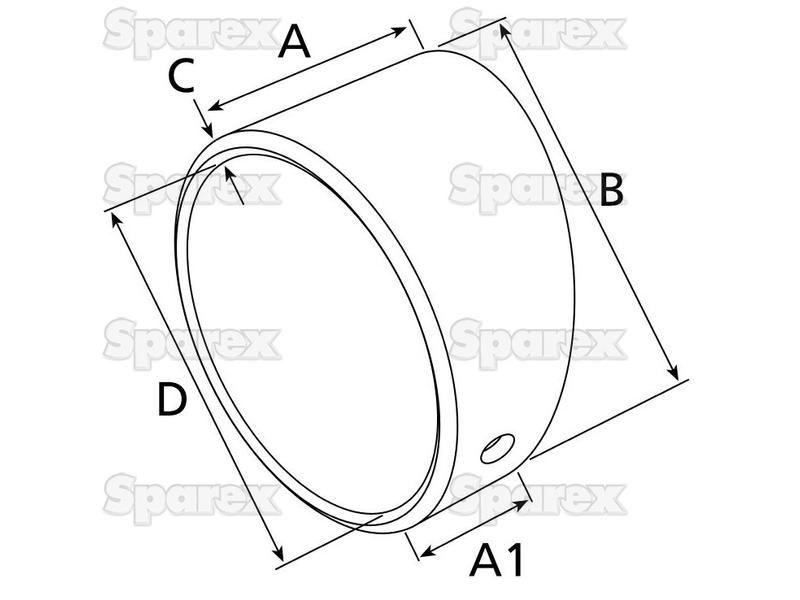 Tapered Small End Bush - ID: 46.8mm for Case IH STX330 (Articulated STX Series)