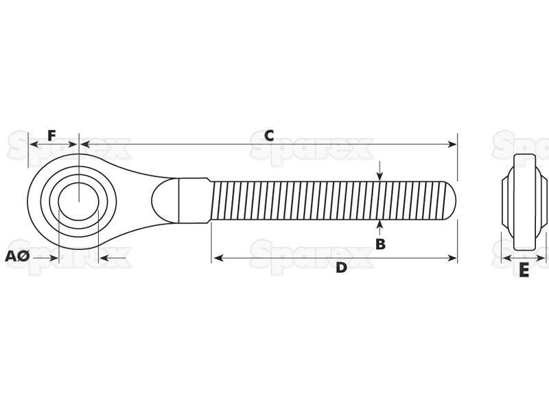 Top Link Ball End - 1 1/4'' UNC - Cat.2