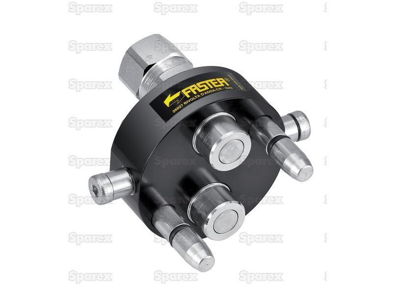 Faster Multiport Coupling - 2 Ports 3/8'' Body x M22 x 1.50 Metric Male Thread (Mobile Part) Faster S.p.A (2P2062222MC)