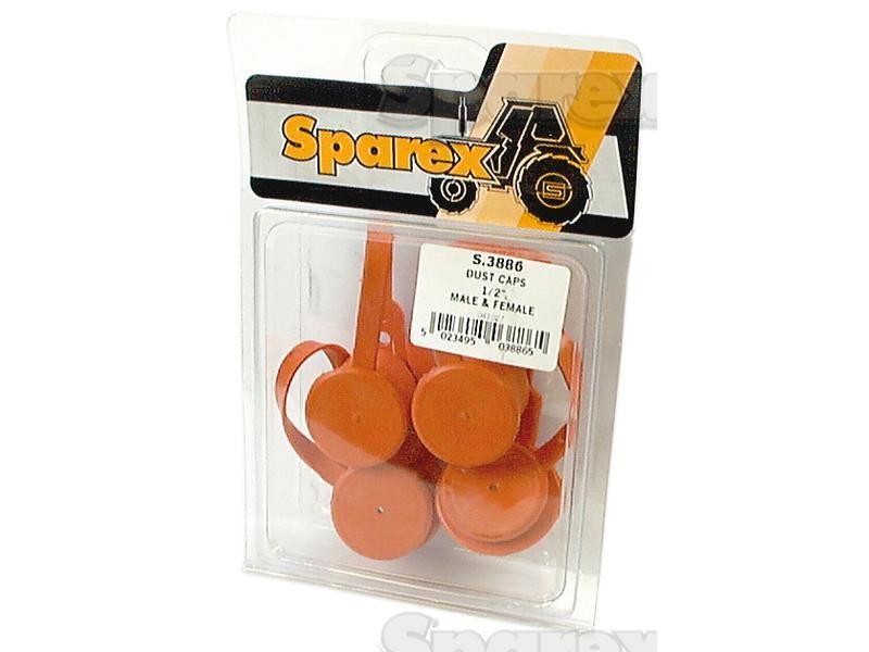 Dust Plug 1/2'' Orange Fits   (4 pcs. Agripak)