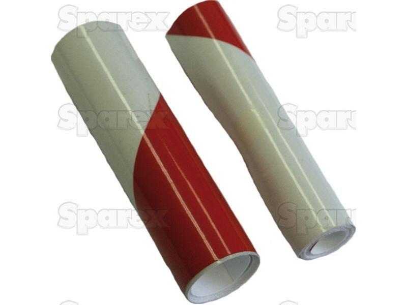 Red and White Reflector Tape, 140mm x 1.12M