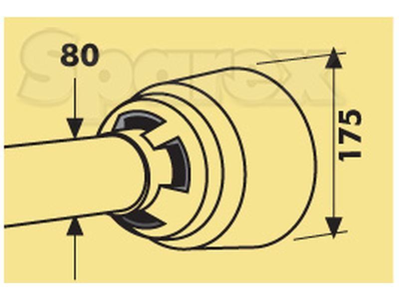 PTO Guard, (Lz) Length: 780mm, Size: Large.