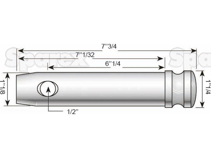 Lower link pin 28x178mm Cat. 2 Massey Ferguson (3620007M1)