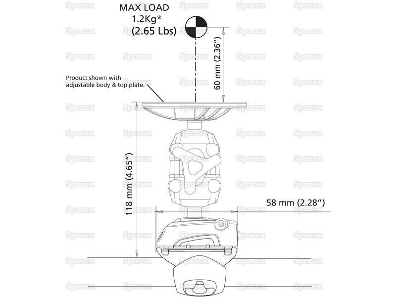 ROKK™ Mini Rail Mount ROKK mini.-Scanstrut (RLS-402)