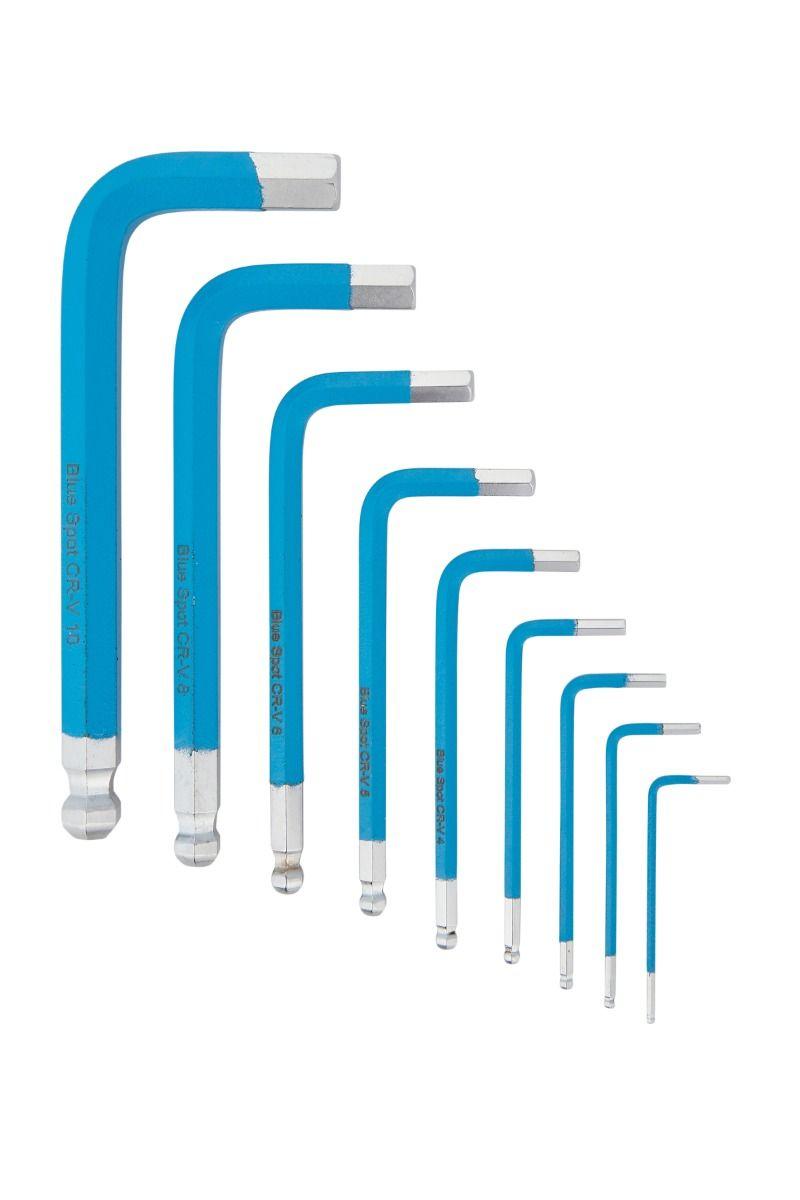 Blue Spot Tools 9 PCE Short Arm Ball End Hex Key Set