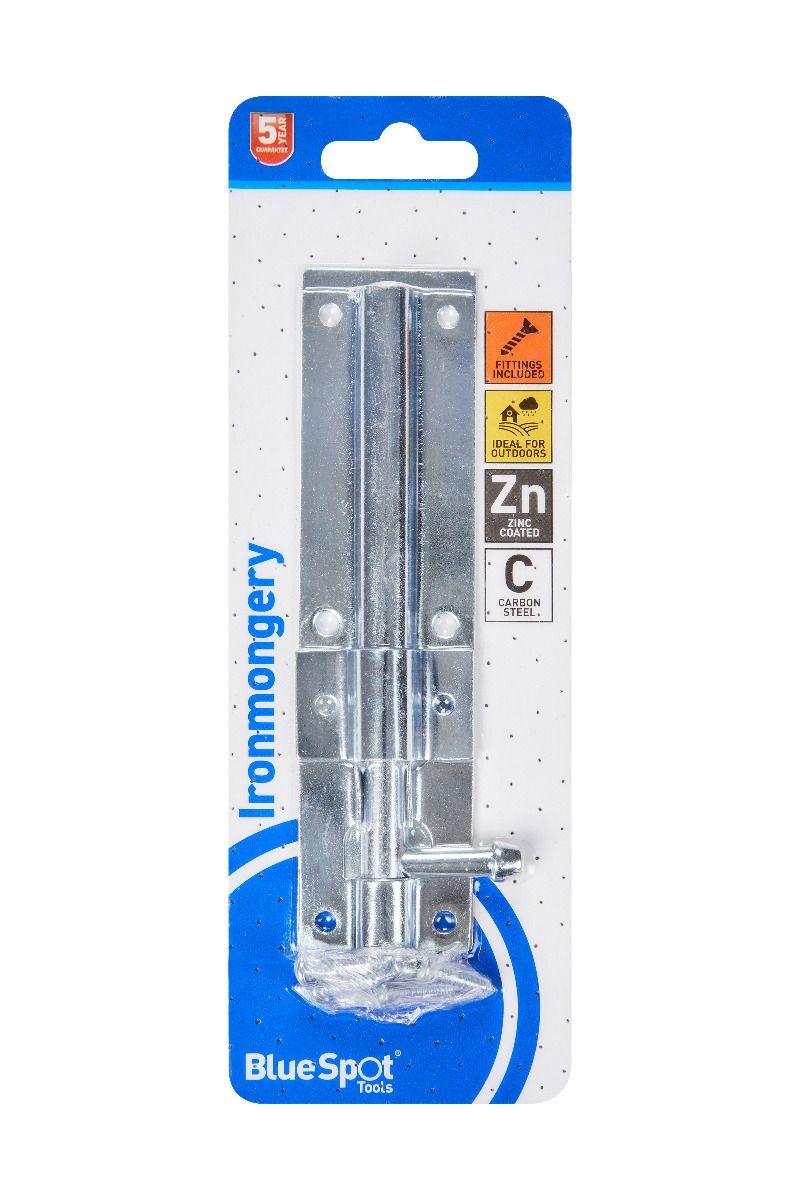 Blue Spot Tools Zinc Plated Tower Bolt 152mm