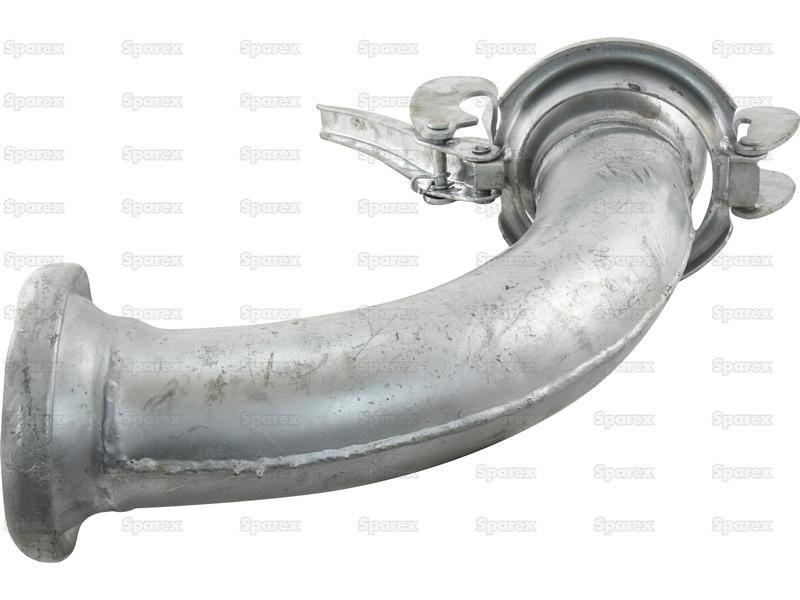 Male & Female Coupling with 90° Galvanised Bend 4" Galvanised B |  Bauer