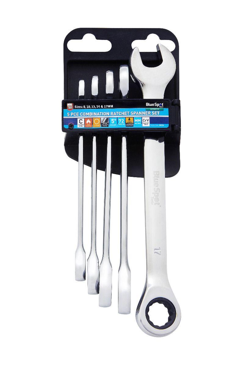 Blue Spot Tools 5 PCE Ratchet Combination Wrench Set