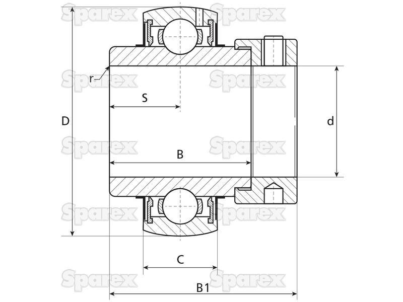 NTN SNR Plummer Block Bearing Insert (EX206) Bearings Reference (EX206)