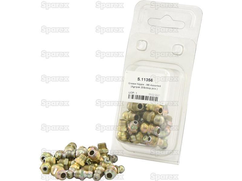 Grease Nipple - M8 Assorted (Agripak 20 pcs.)
