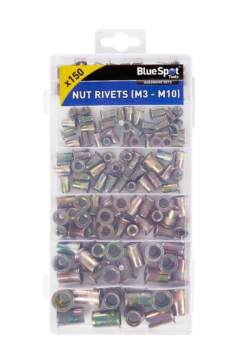 Blue Spot Tools 150 PCE Nut Rivets (M3-M10)