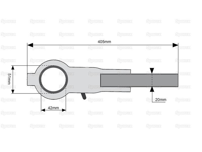 Ratchet Link Handle Assembly, Length: 405mm