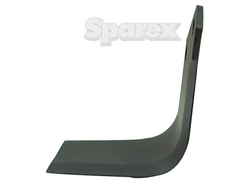 Rotavator Blade Square LH 80x7mm Height: 190mm. Hole centres: 57mm. Hole Ø: 14.5mm. Replacement for Krone for Krone S