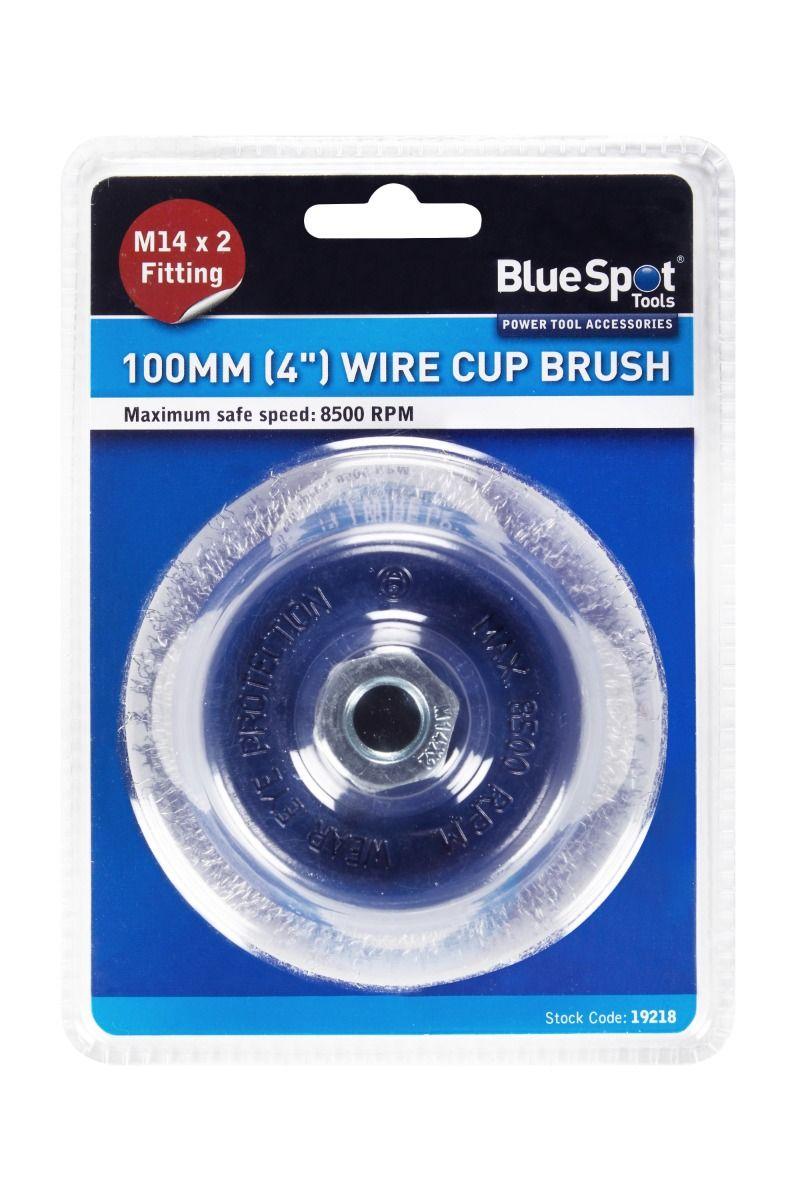 Blue Spot Tools 100mm (4") M14 x 2 Wire Cup Brush