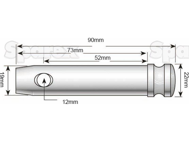 Top link pin 19x52mm Cat. 1 Lely (9.1088.0006*2)