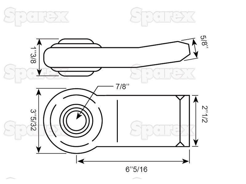 Lower Link Weld On Ball End (Cat. 1) LH for Massey Ferguson