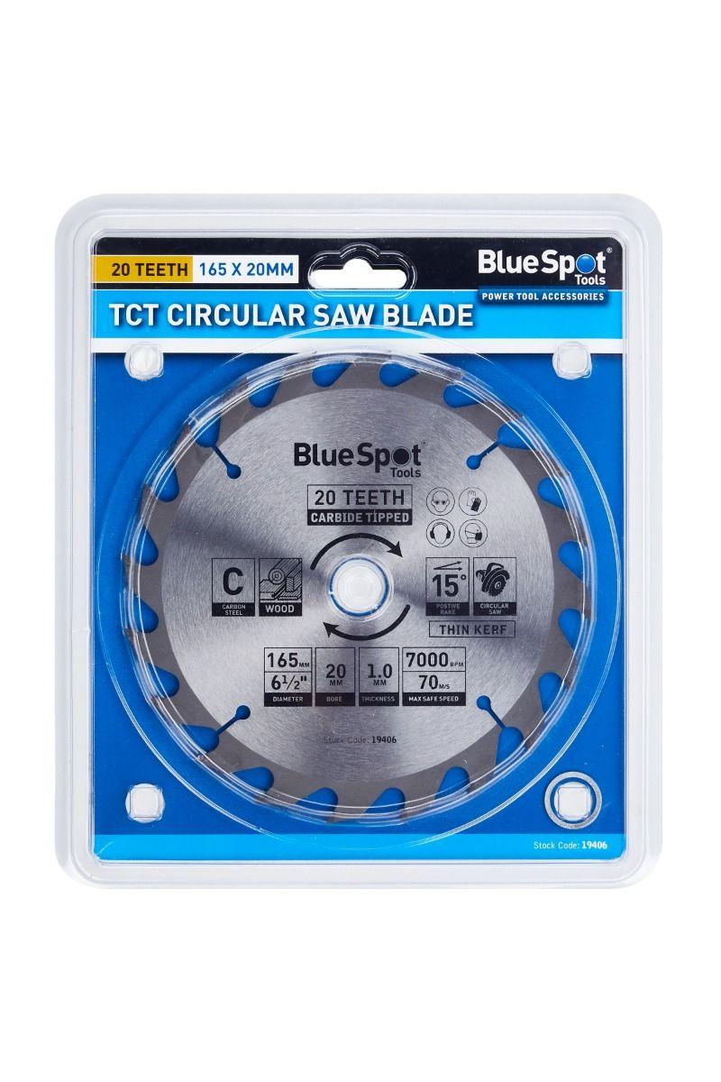 Blue Spot Tools 165mm x 20mm Circular Saw Blade (20 Teeth)