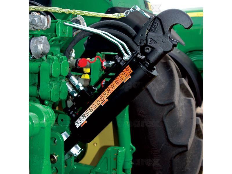 Hydraulic Top Link (Cat.2/3) Knuckle and Q.R CBM Hook, Cylinder Bore: 90mm, Min. Length : 650mm. for Massey Ferguson, Valmet & Valtra, Claas