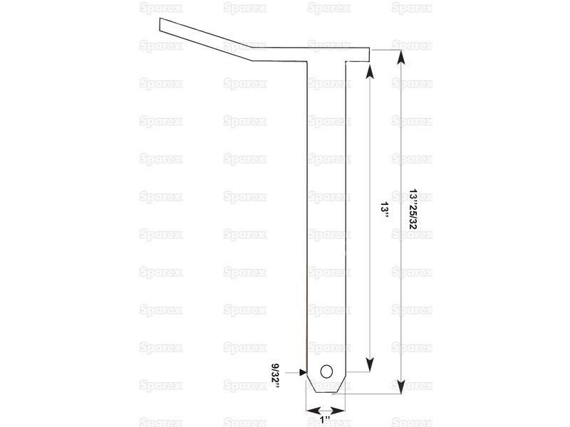Swinging Drawbar Hinge Pin 25x330mm