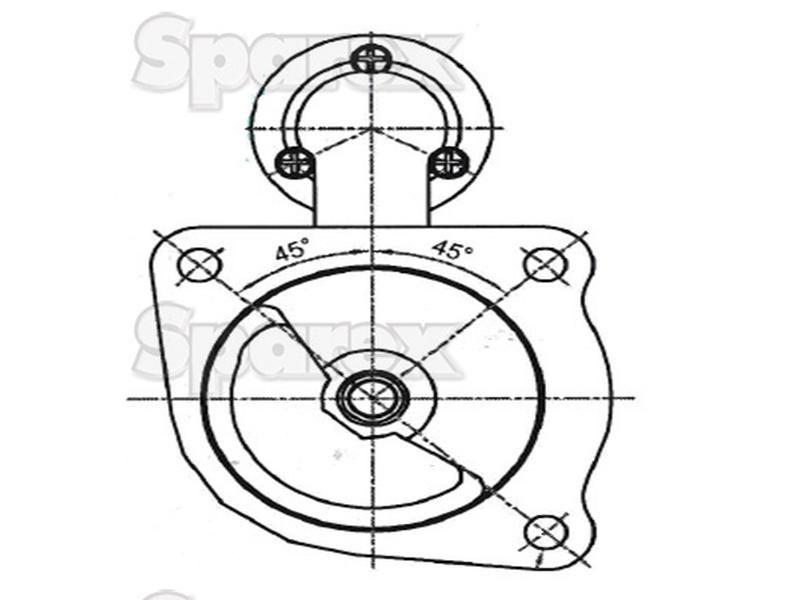Starter Motor - 12V, 3.1Kw (Sparex) for Case IH