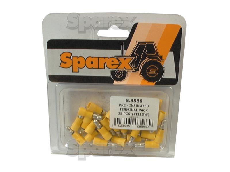 Pre Insulated Bullet Terminal, Standard Crimp - Male, 5.0mm, Yellow (4.0 - 6.0mm) (Agripak 25 pcs.)