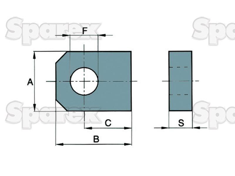 WELD-ON EYE 20MM