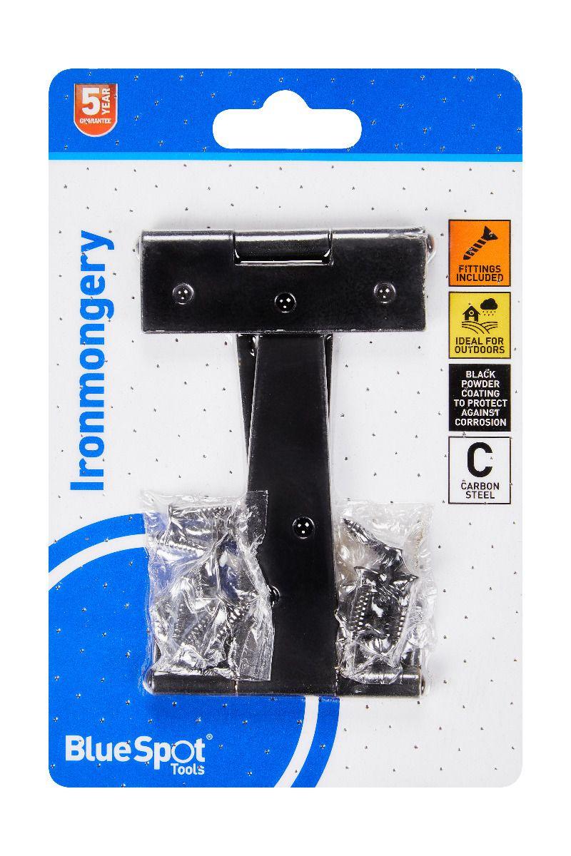 Blue Spot Tools Black Powder Coated Tee Hinge 102mm