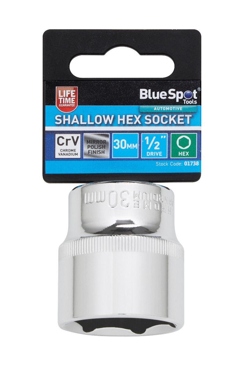 Blue Spot Tools Individual 30mm 1/2" Shallow Hex Socket