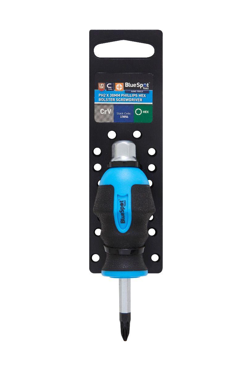 Blue Spot Tools PH2 X 38MM Phillips Hex Bolster Screwdriver