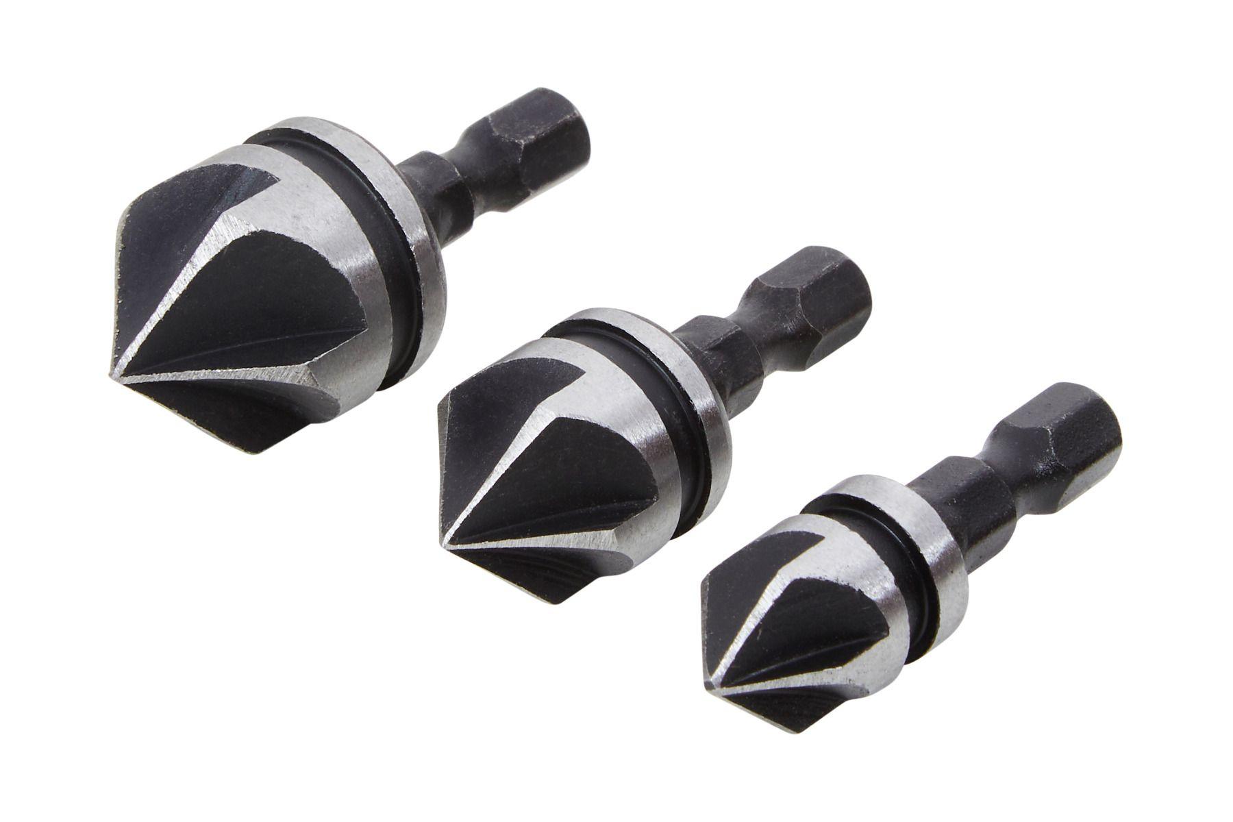 Blue Spot Tools 3 PCE 6mm (1/4") Hex Shank Countersink Bit Set