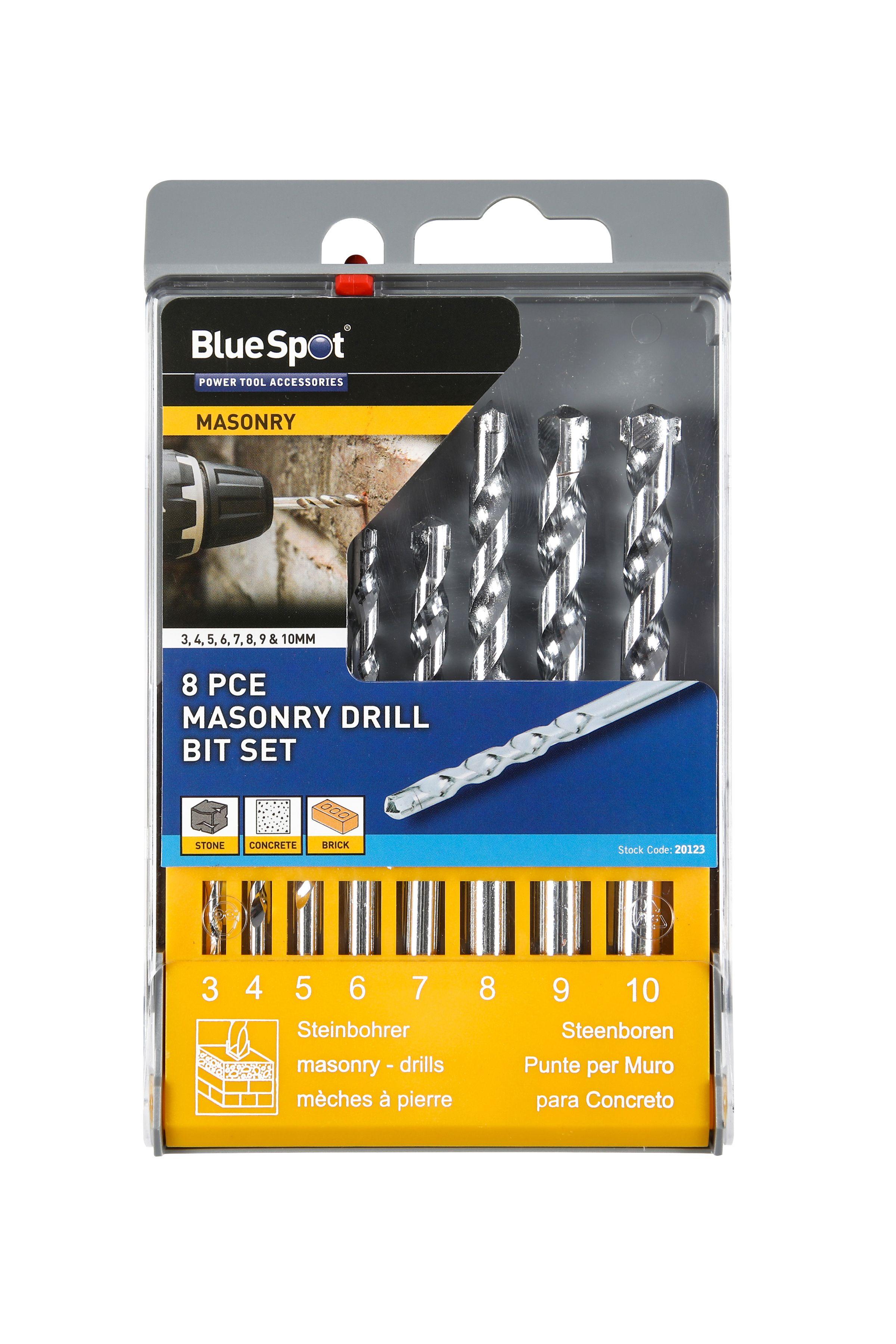 Blue Spot Tools 8 PCE Masonry Drill Bit Set (3-10mm)