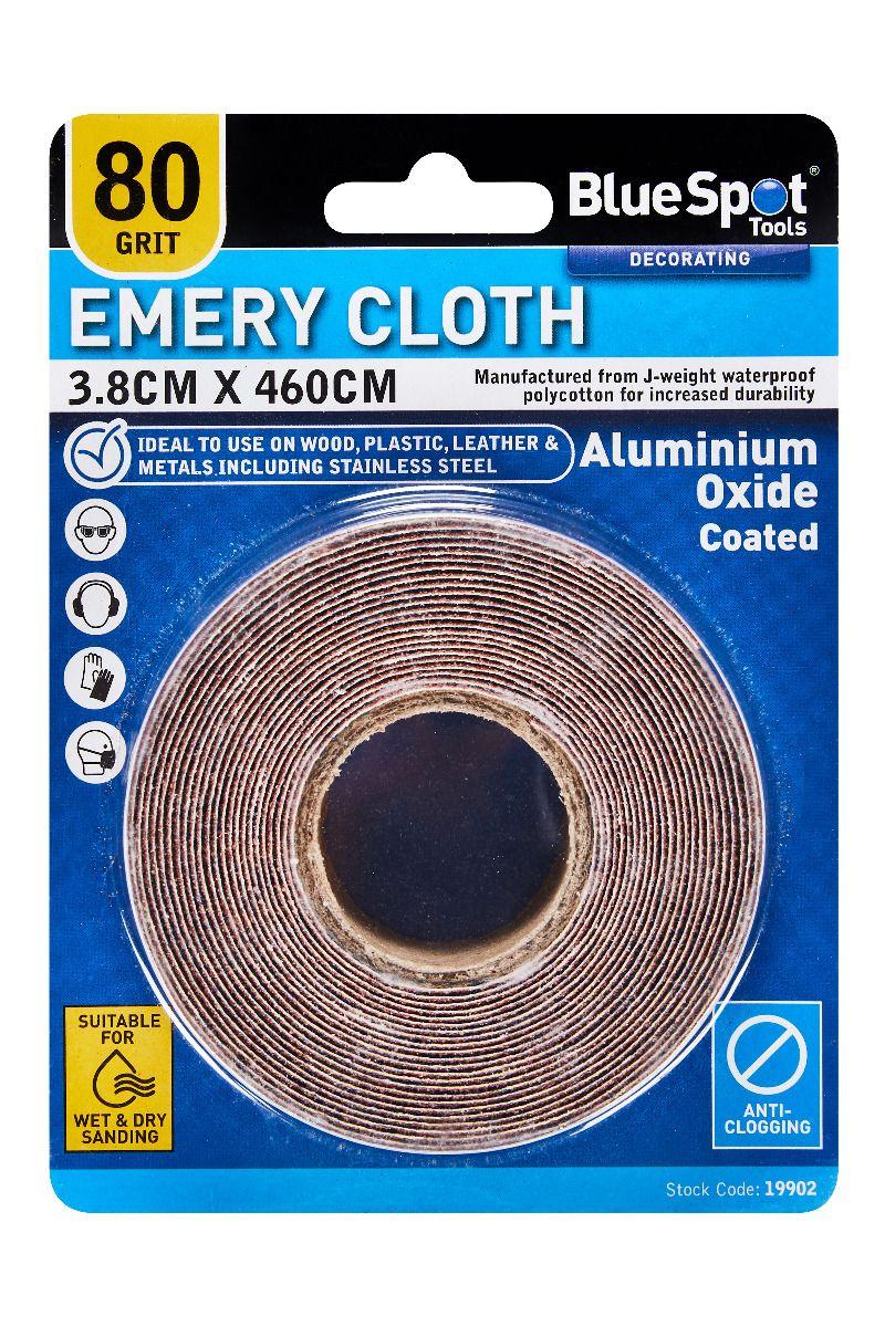 Blue Spot Tools 3.8cm x 460cm Emery Cloth 80 Grit