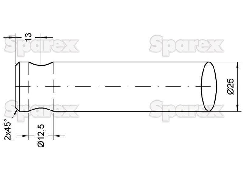Curved Loader Tine | 560mm for Chilton, Mailleux 560mm (5500025, 55000250)