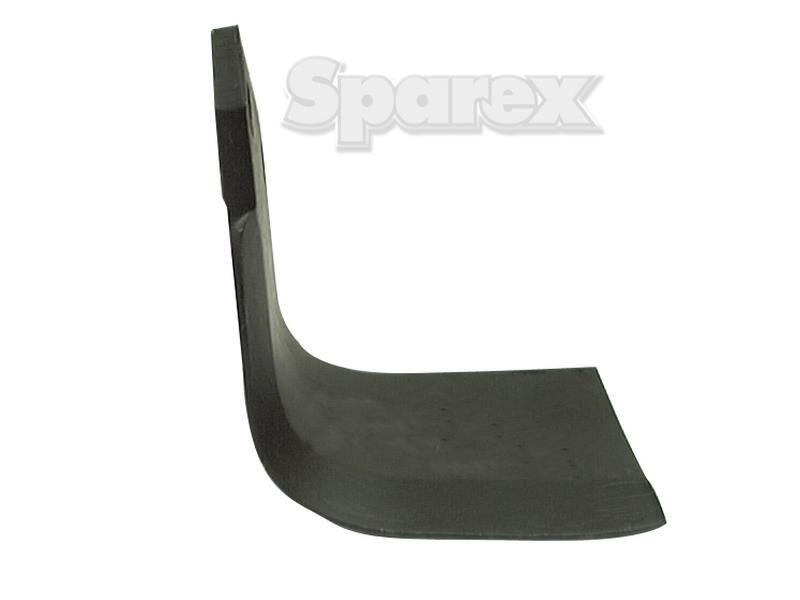 Rotavator Blade Square RH 100x10mm Height: 202mm. Hole centres: 76mm. Hole Ø: 16.5mm. Replacement for Horsch, Howard for Horsch VARIOUS