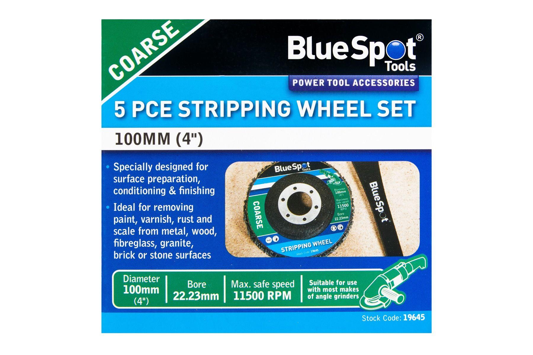 Blue Spot Tools 5 PCE 100mm (4") Rust Remover Grinding Wheel