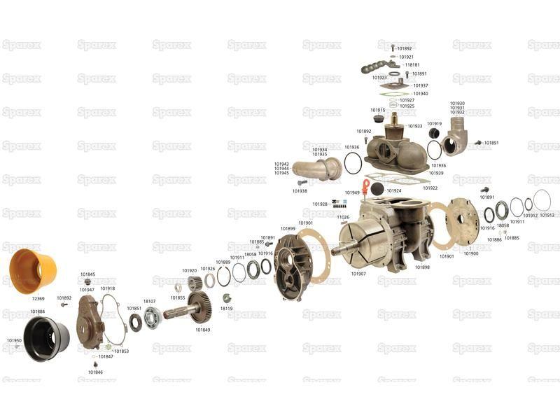 Battioni Pagani Mec 13500 M Cardan Shaft Vacuum Pump 540 r.p.m | (9003800041)