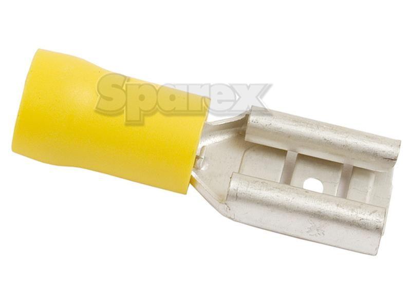 Pre Insulated Spade Terminal, Standard Grip - Female, 9.5mm, Yellow (4.0 - 6.0mm)