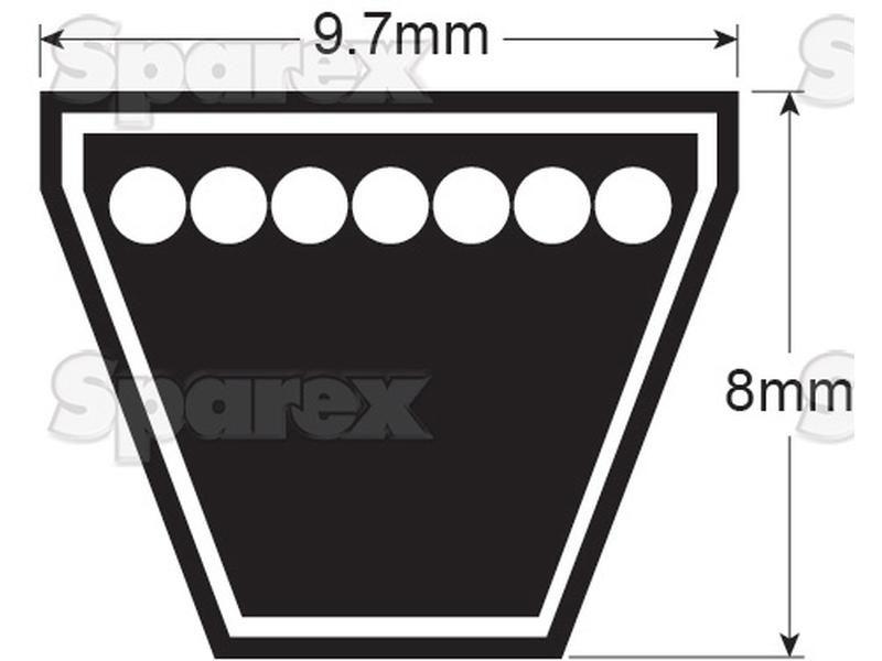 Wedge Belt - SPZ Section - Belt No. SPZ1700 Belt References (SPZ1700)