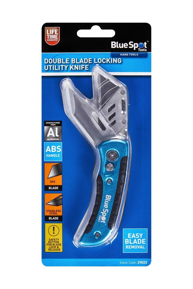 Blue Spot Tools Double Blade Locking Utility Knife