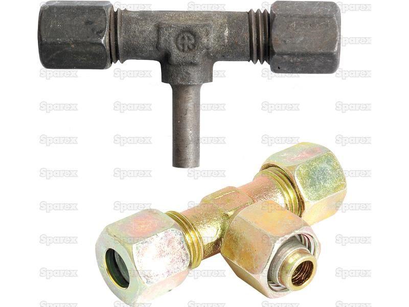 Hydraulic Metal Pipe Tee Stud Coupling E.T.V. 18L standpipe branch PARKER HANNIFIN (ET18LOMDCF, EVT18LCF)