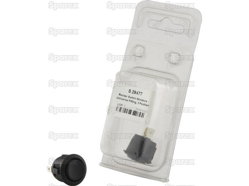 Rocker Switch Miniature - Universal Fitting, 3 Position (On/Off/On)