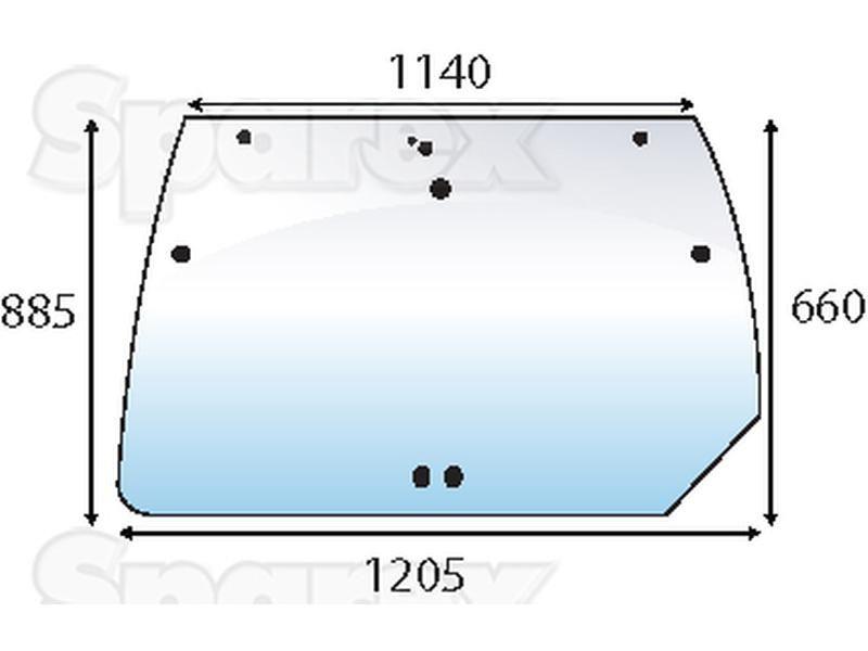 Rear Window for Deutz-Fahr AGROTRON 6.30 MK1