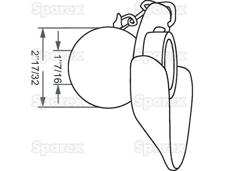 Heavy Duty Lower Link Ball, Guide Cone and Linch Pin (Cat. 3/3)