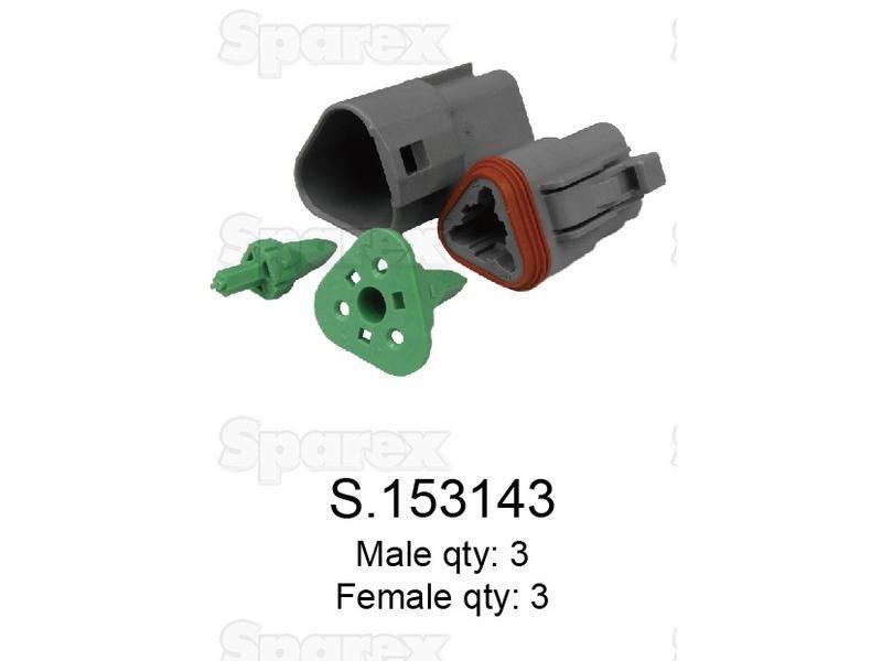 Deutsch DT Connector 3 Pole 6 pcs. (Bag)
