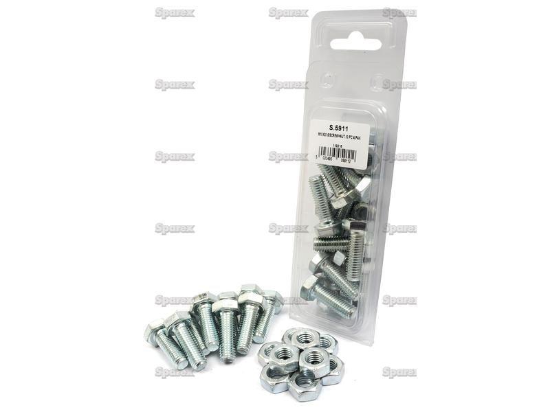 Metric Setscrew, Size: M10 x 30mm (Din 933, 934) Tensile strength: 8.8.